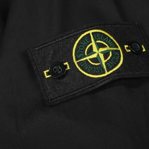 Stone Island stone island cross logo embroidery long-sleeved shirt